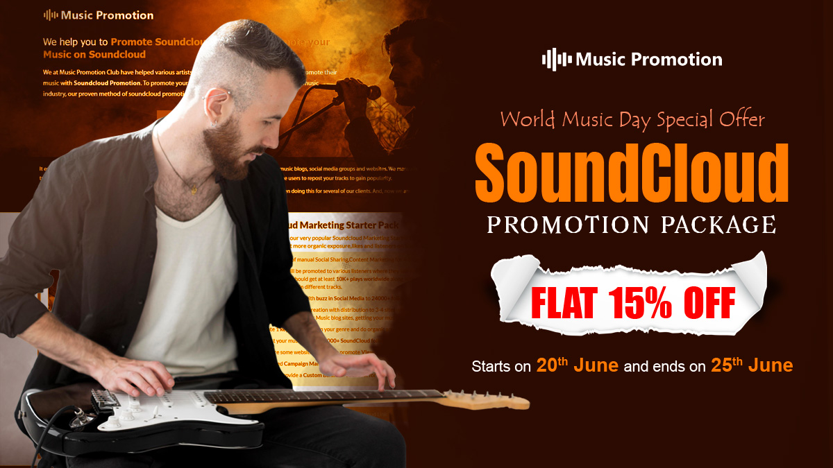 World Music Day Special 15 Discount on Soundcloud Promotion Packages